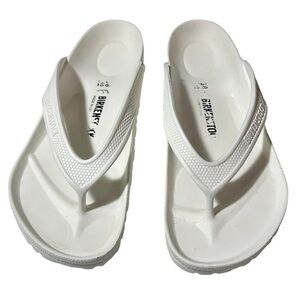 Birkenstock Honolulu White EVA Sandals Thongs Slip On Beach Womens 7 (38)